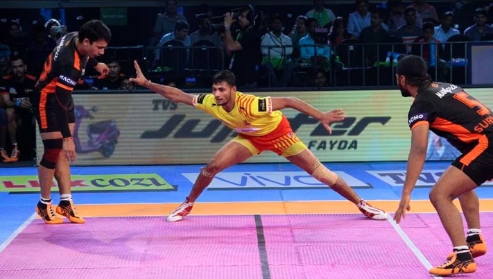 Sachin "Young Gun" Tanwar, famous player of indian kabaddi, one of the most promising and exciting talents in the sport