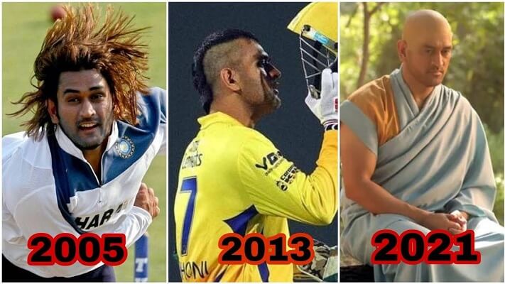 Hairstyle evolution — MS Dhoni Hairstyle