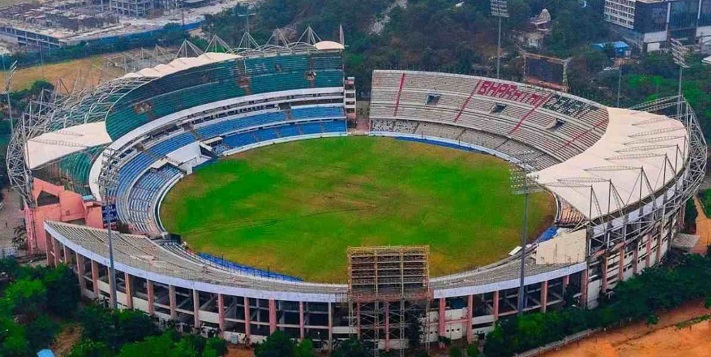 Rajiv Gandhi International Cricket Stadium, located in Hyderabad, Telangana, is a prominent cricket venue in India