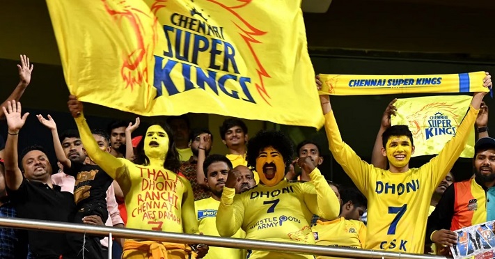 The Chennai Super Kings (CSK) have a huge fanbase, often referred to as the "Yellow Army"