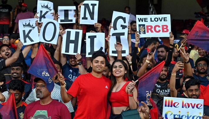 Royal Challengers Bangalore (RCB) — One of the highest fans in IPL team