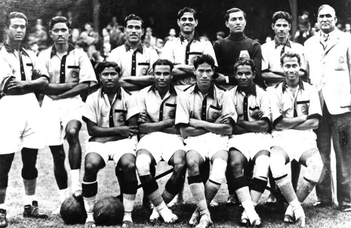 Indian national football team players in the middle of 1950s