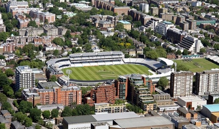 The map of Lords cricket ground — view from above