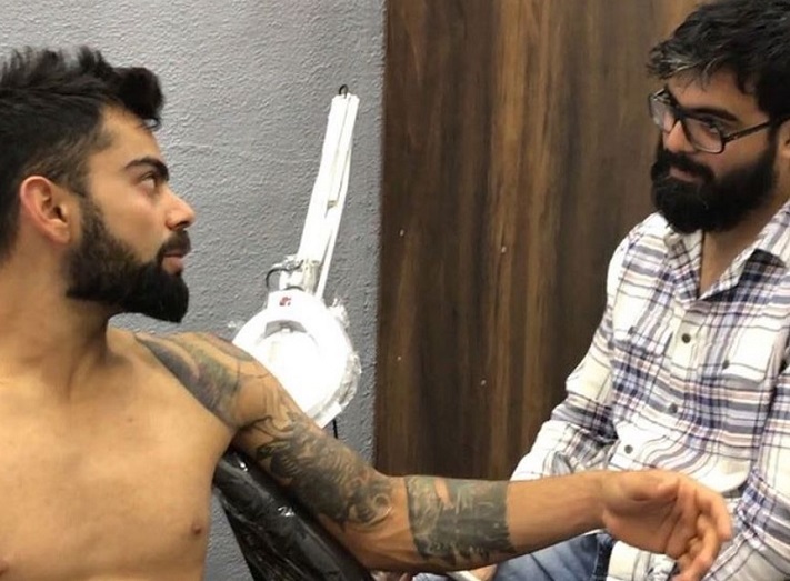 Сricket player's tattoo — Virat Kohli have multiple pics in his body