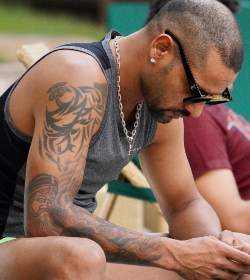 Tattoo of cricket player from India — Ishan Kishan