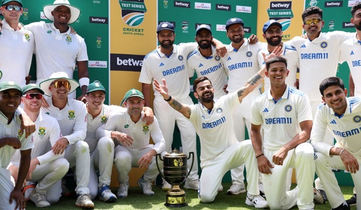 Who won the India vs South Africa match — the Test second match in the 2-matches series won by India